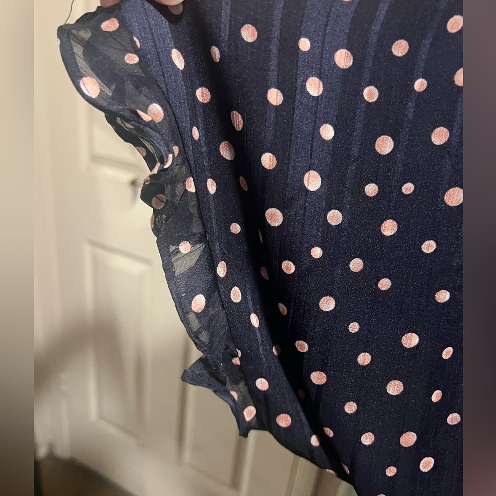 NWOT polka dot ruffle dress - Picture 5 of 6